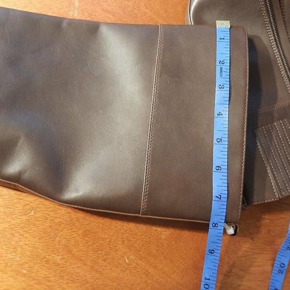 NEW ! MICHAEL KORS Women Over The Knee Boots Zipper Up Low Heel BROWN Size 10 - Picture 5 of 6